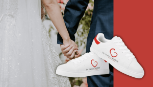 Eigen design sneakers voor huwelijk