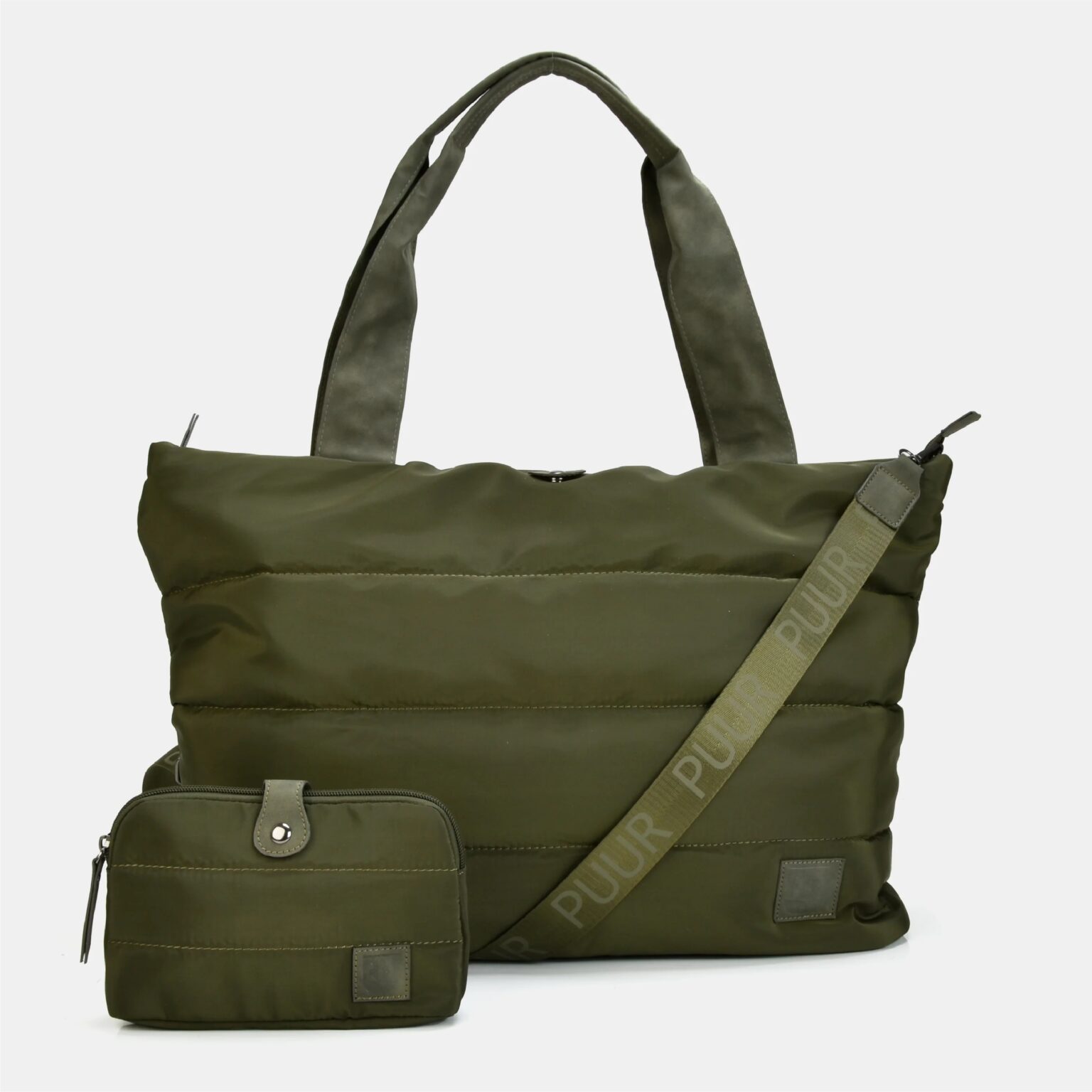 padded shopper puur als relatiegeschenk dames groen