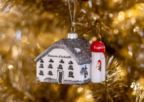 kerstbal in eigen vorm als geschenk met logo