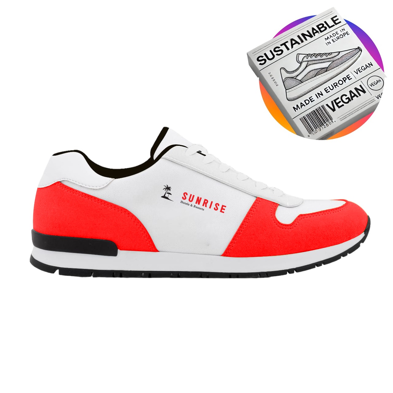 lagos sneakers wit4 rood sustainable