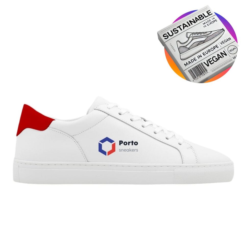 porto sneaker duurzaam logo rood w