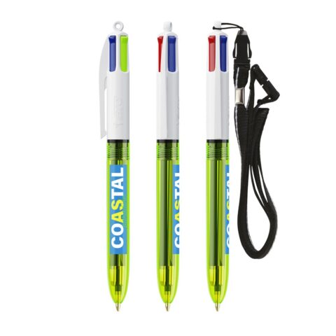 bic® 4 colours fluo balpen bedrukken logo