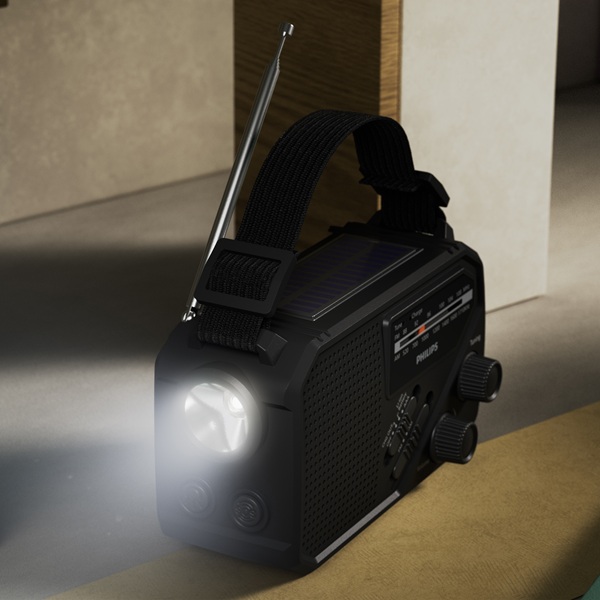 lt42262 philips tar1609 noodradio met analoge fmam tuner en zaklamp als peroneelsgeschenk