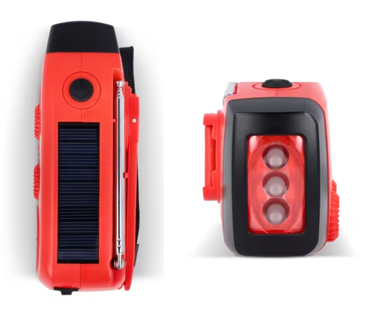 safesound noodradio met zonne energie en opwindfunctie en powerbank