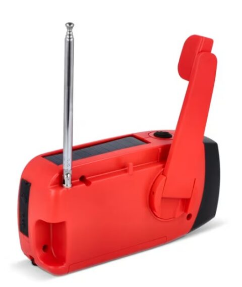 safesound noodradio met zonne energie en opwindfunctie met eigen logo bedrukken