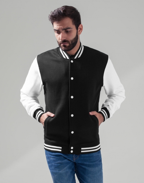 baseball jacket met logo bedrukt