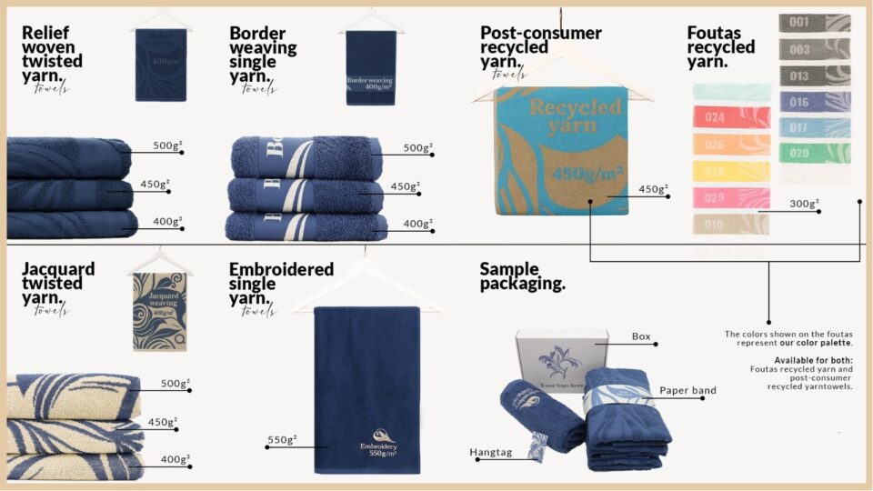 luxe handdoeken met eigen logo – gemaakt in europa