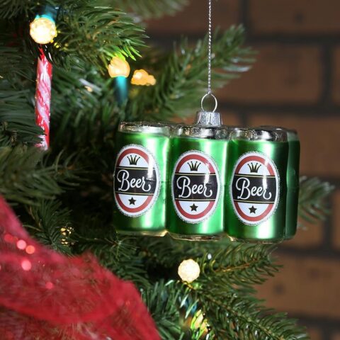 kerstbal in vorm van bliksjes / 6 pack bedrukt met eigen ontwerp en logo