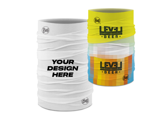 original buff naar eigen ontwerp met logo vanaf 50 stuks