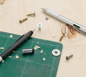 Multifunctioneel cadeau: 5-in-1 ABS toolpen met uw logo bedrukt