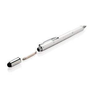 Multifunctioneel cadeau: 5-in-1 ABS toolpen met uw logo bedrukt