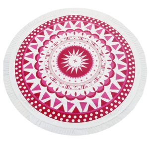 Zomer, strand, zee… trendie ronde strand handdoek