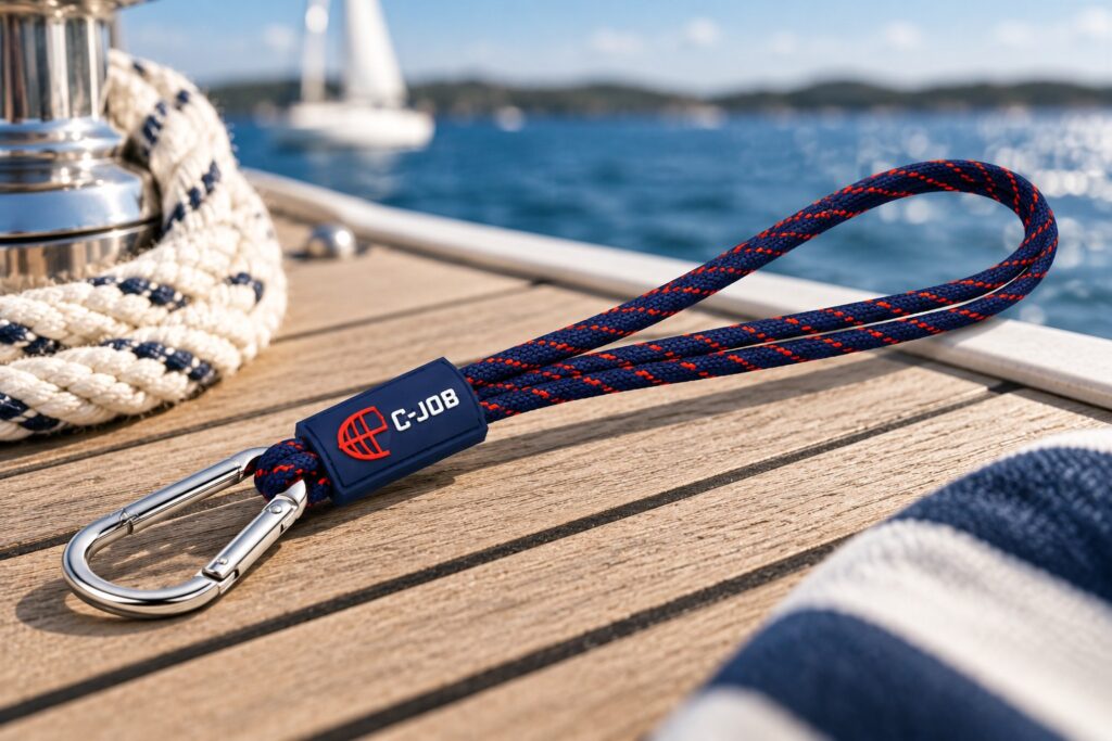 Nautisches Schl&uuml;sselband mit Logo &ndash; in Ihren eigenen PMS-Farben ab 250 St&uuml;ck