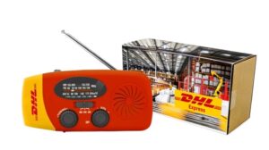Noodradio in eigen PMS kleur met logo | Vanaf 250 stuks