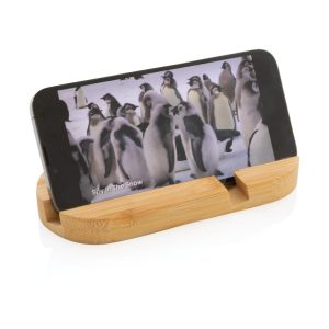 Bamboe tablet en telefoon stand bedrukken