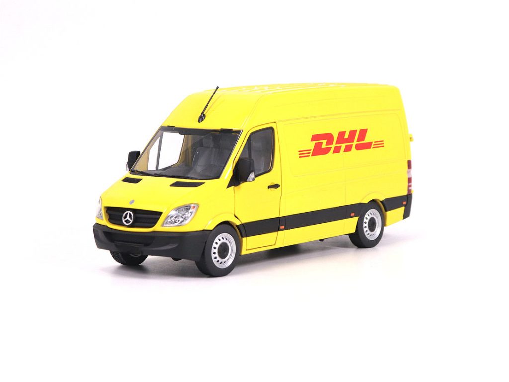 DHL bestelbus miniatuur