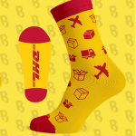 dhl logo sokken met 