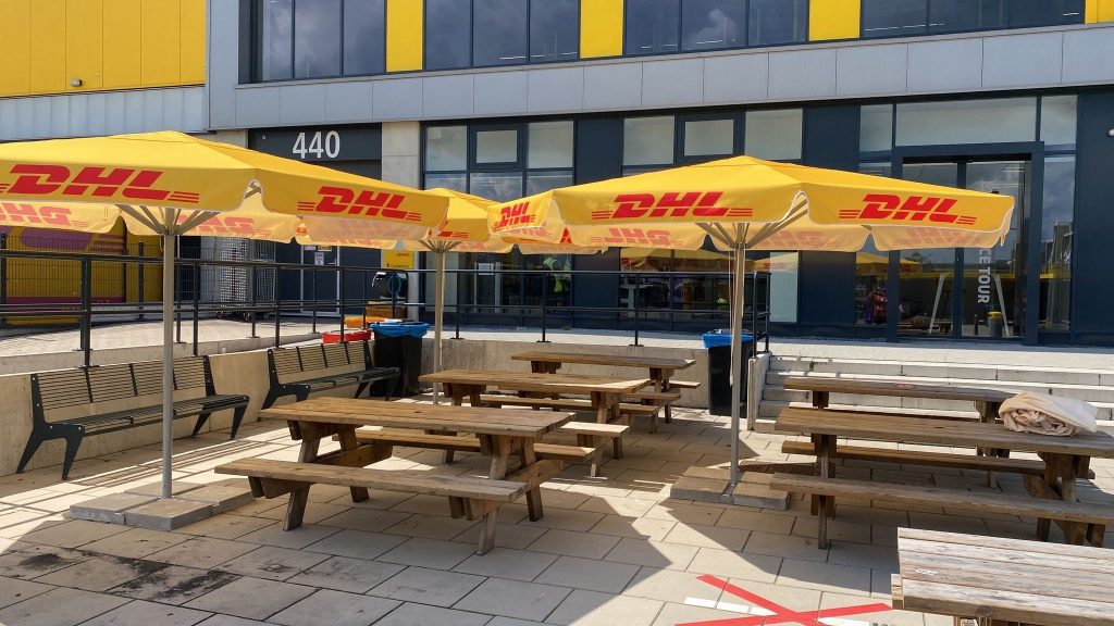DHL Reclame- en Horecaparasols