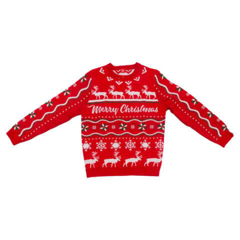 gekke kersttrui met logo bedrukken rood