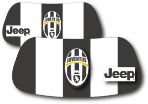 Gezicht stickers met logo naar eigen ontwerp