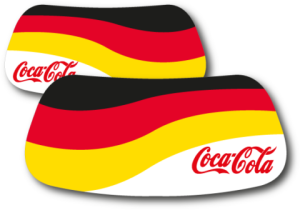 Gezicht stickers met logo naar eigen ontwerp