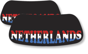 Gezicht stickers met logo naar eigen ontwerp