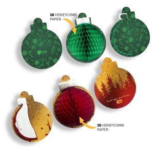 Duurzame kerstbal voor mailing