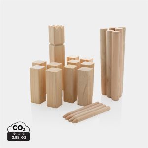 Houten kubb set bedrukken
