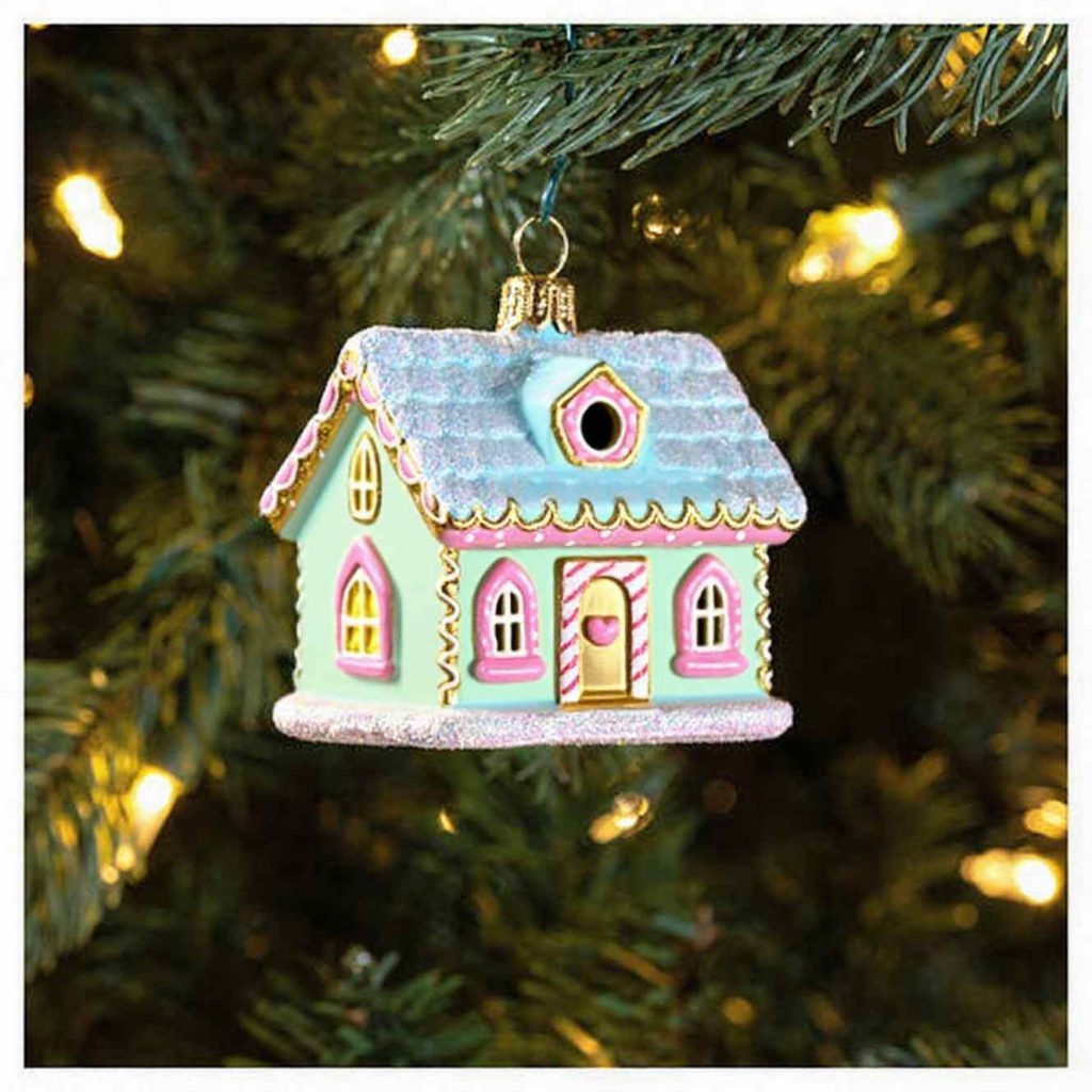 Kerst ornament in vorm van huisje – met logo bedrukt