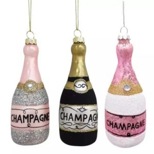 Luxe drankfles kerstballen met logo – zonder malkosten