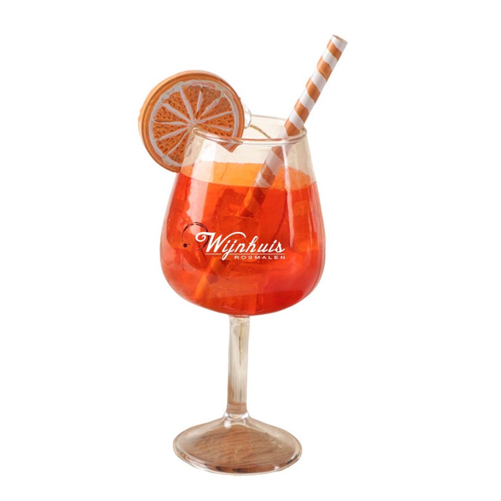 Kerstbal in vorm Aperol Spritz glas – kerst ornament met logo