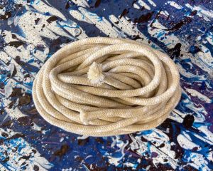 Biologisch katoenen lanyard met logo label – Nautic
