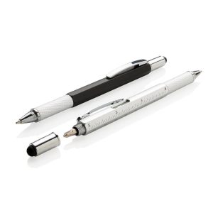 Multifunctioneel cadeau: 5-in-1 ABS toolpen met uw logo bedrukt