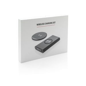 Wireless charging set bedrukt met logo