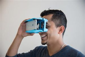 Virtual Reality bril, blauw