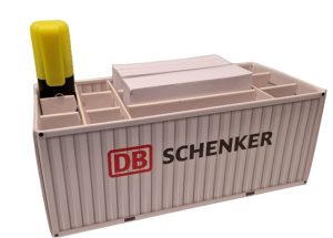Navigeer naar Duurzaamheid: Uw Logo op onze Eco-vriendelijke Zeecontainer Organizer / pennenbak!