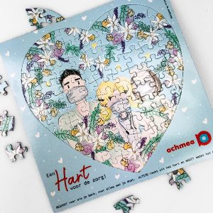 Puzzel in hart vorm bedrukken