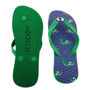 slipper debossed logo voor logo afdruk in zand