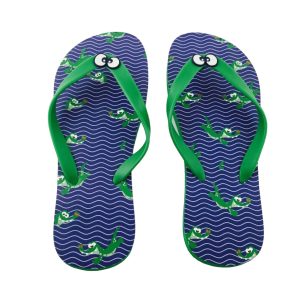 slipper met afdruk logo in zand