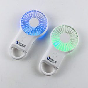 Soft Wind Fan met LED-verlichting en karabijnhaak