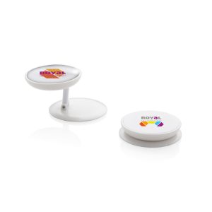 Dat is handig! Stick ’n Hold telefoon standaard. De perfecte giveaway!