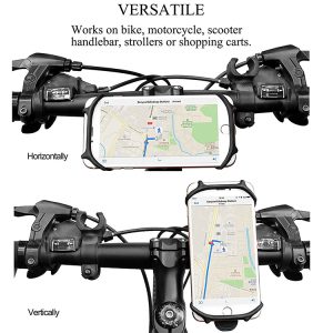 Tot 17 augustus 17% korting op universele telefoonhouder fiets, mountainbike of kinderwagen met logo