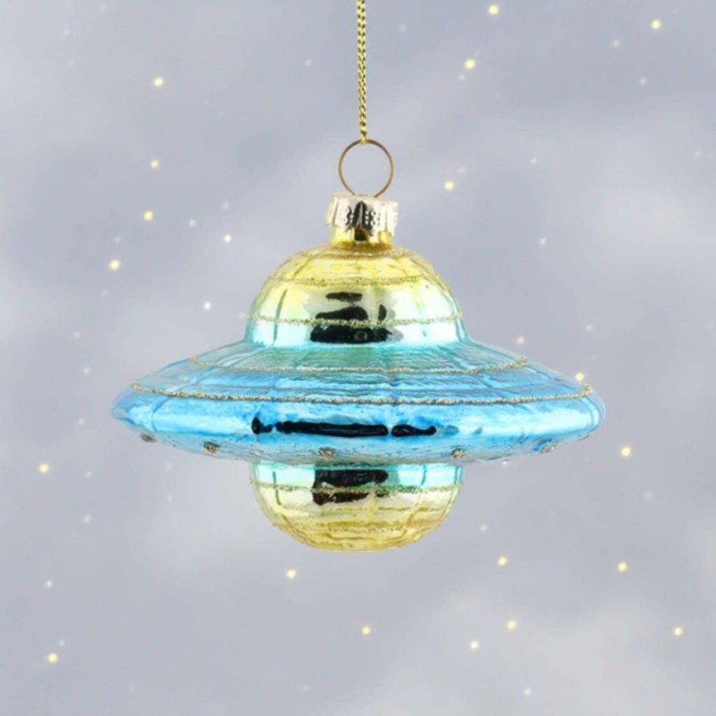 Unieke Kerstbal UFO – Bedrukbare Kerstdecoratie met Logo (vanaf 250 stuks)