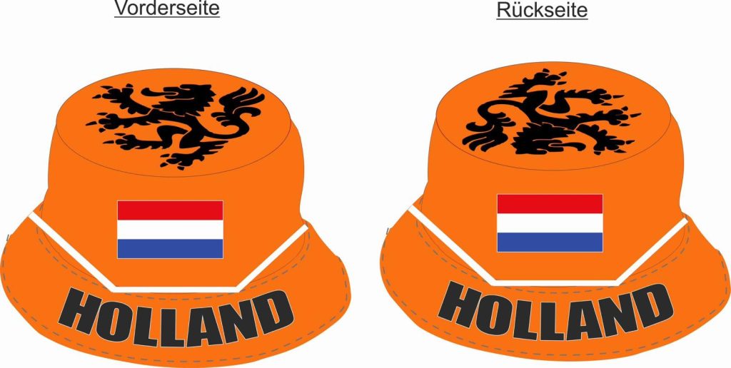 Oranje vishoesje met logo – 100% eigen ontwerp