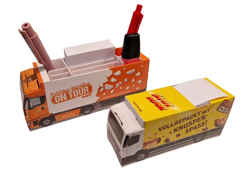 Vrachtwagen desk item – pennenbak duurzaam karton