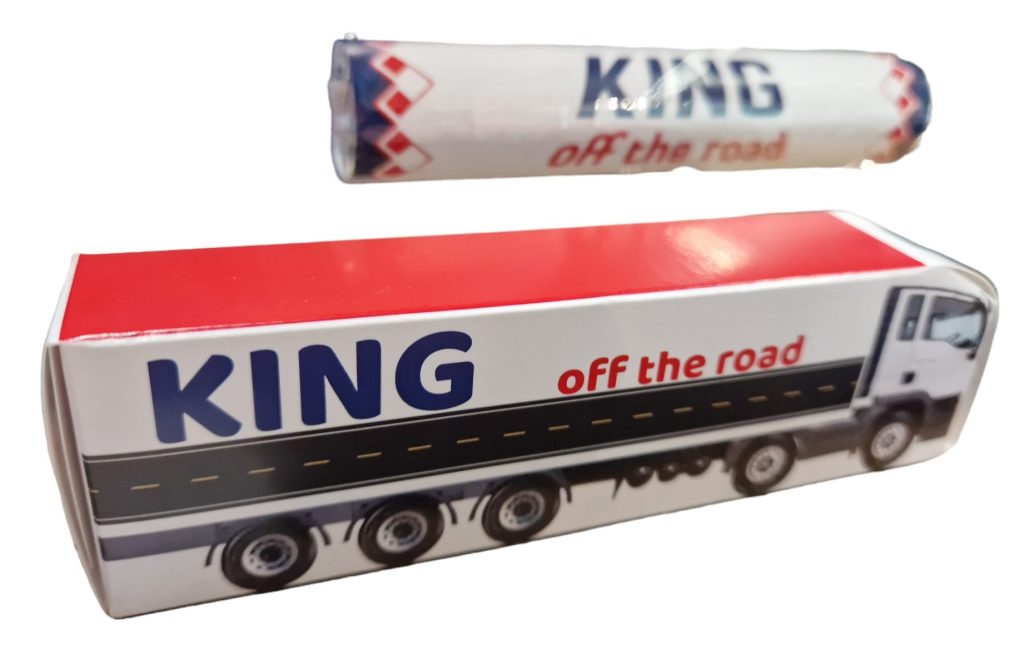 Vrachtwagen giveaway rol King pepermunt
